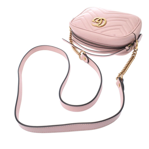 GUCCI GG Marmont Shoulder Bag Pink Calfskin main image 7